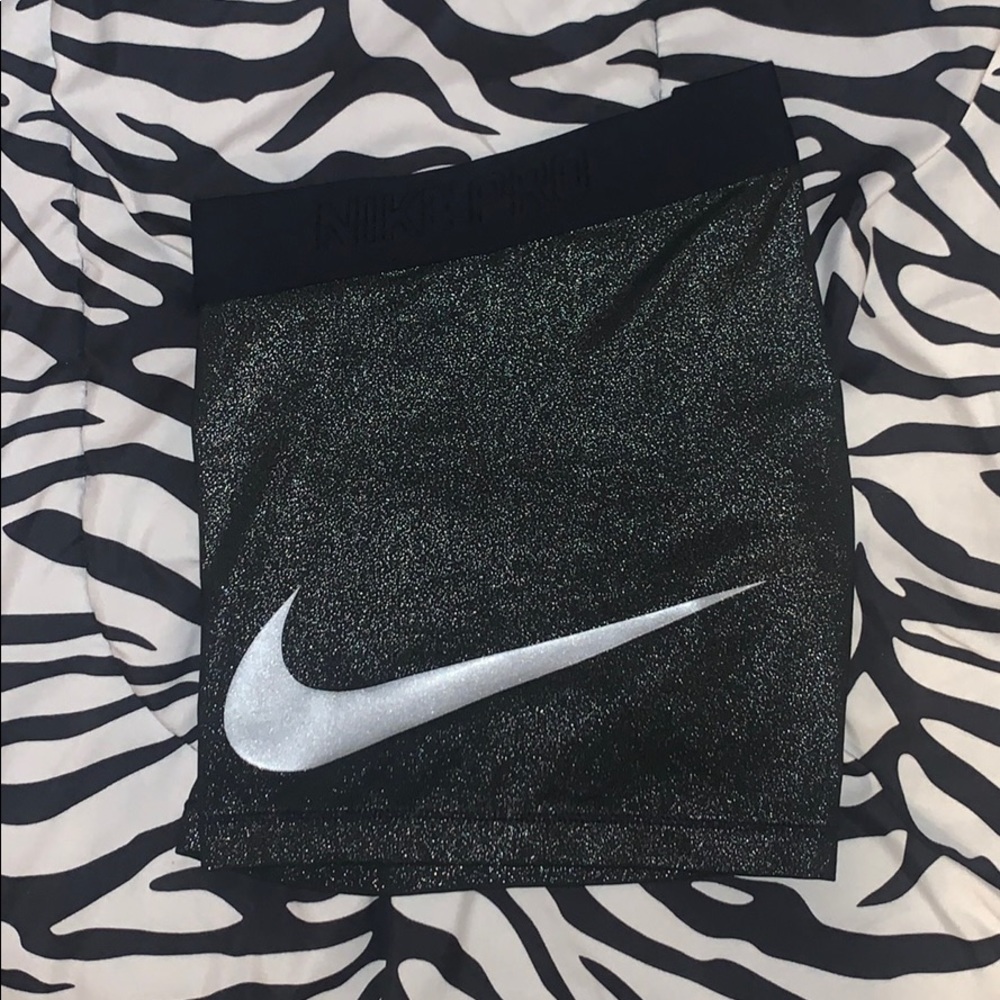 Silver and Sparkly Nike Pro Compression Shorts